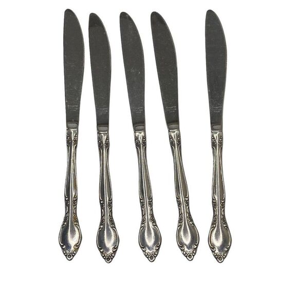 Vintage Imperial NORMANDY Stainless Flatware Knives 5 Pieces - Picture 1 of 5